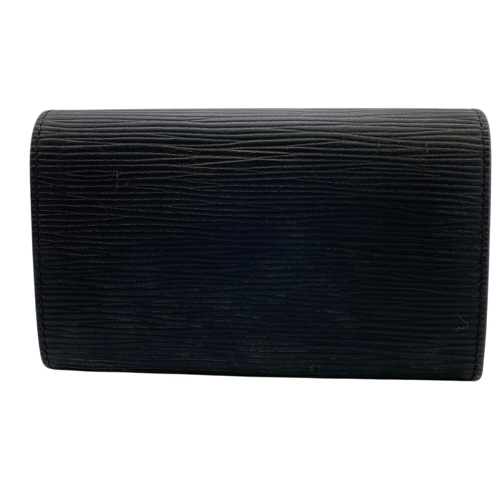 Louis Vuitton Bifold M63502 Epi Portonet Leather Black Wallet Case