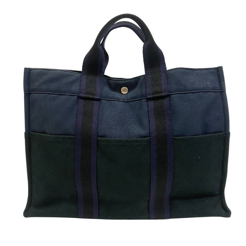 Navy By Color Fool Toe Tote Mm Leather Canvas Tote Bag