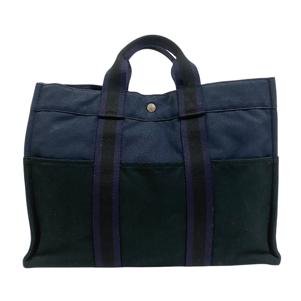Navy By Color Fool Toe Tote Mm Leather Canvas Tote Bag