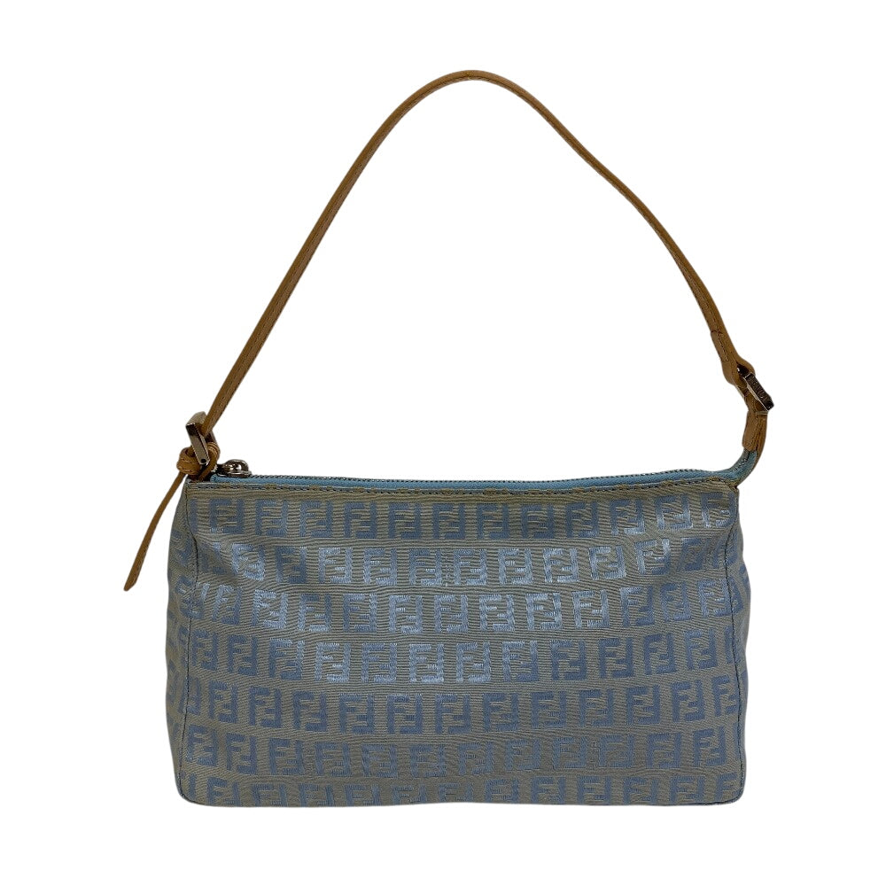 Fendi Shoulder Bag Accessory Pouch Zucchino Women Canvas Blue