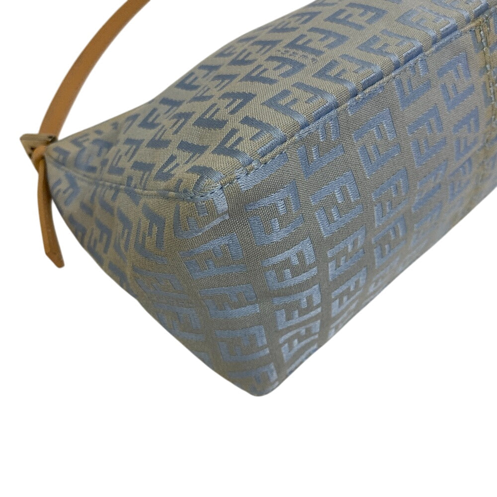 Fendi Shoulder Bag Accessory Pouch Zucchino Women Canvas Blue
