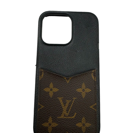 Louis Vuitton iPhone M82888 Bumper iPhone 15Pro Monogram Leather Black Handbag