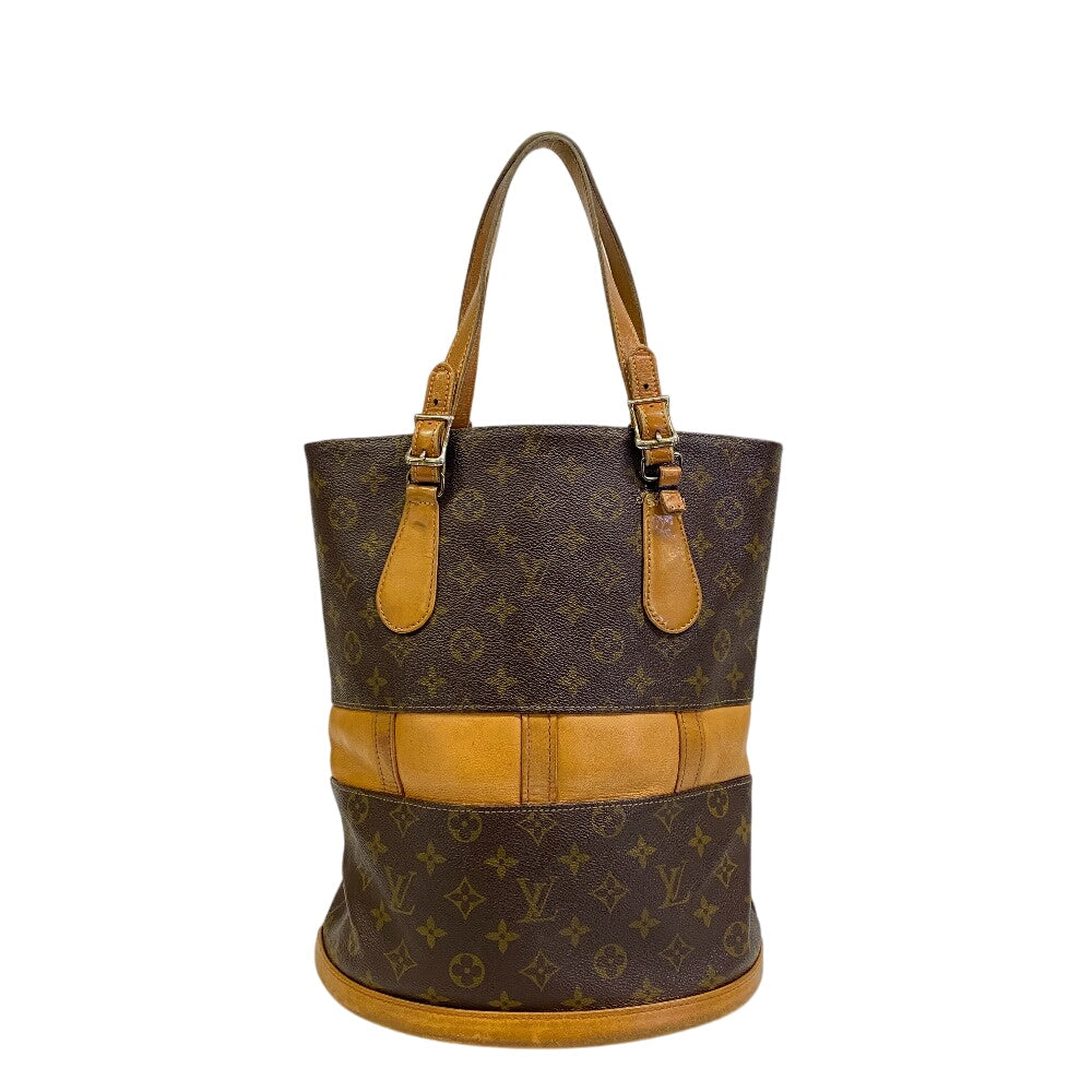 Louis Vuitton GM Monogram Leather Brown Bucket Shoulder Bag