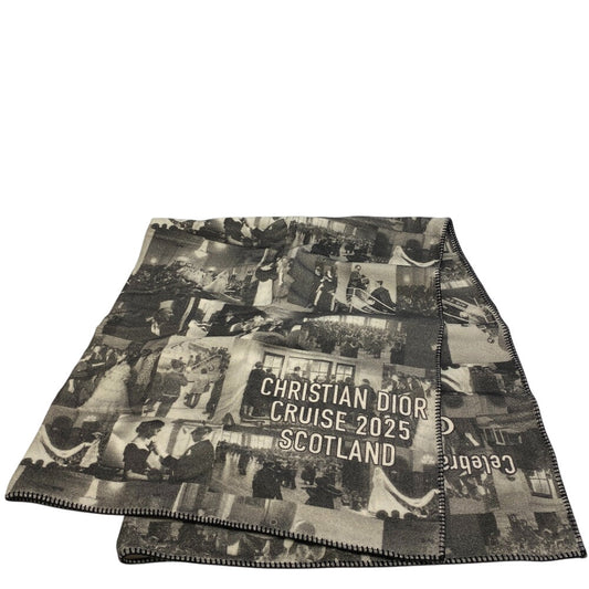 Dior Christian Other Fashion Goods Wool Multicolor Blanket Travel Bag