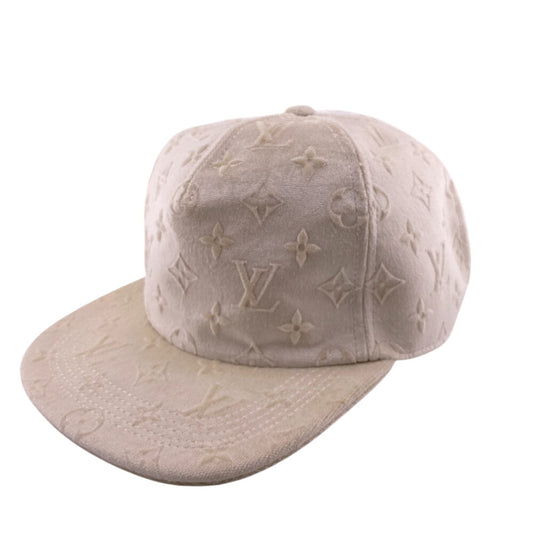Louis Vuitton polyester baseball Monogrammed Velvet White Hat