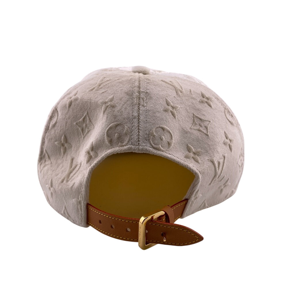 Louis Vuitton polyester baseball Monogrammed Velvet White Hat