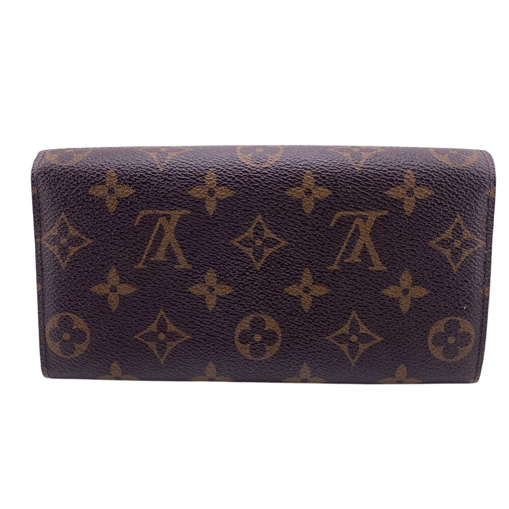 Louis Vuitton Long Purse M61734 Portefeuille Sarah Monogram Leather Brown Wallet Case