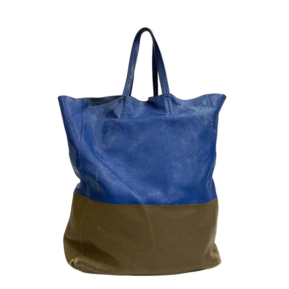 Tote Bag Horizontalkava Leather Blue