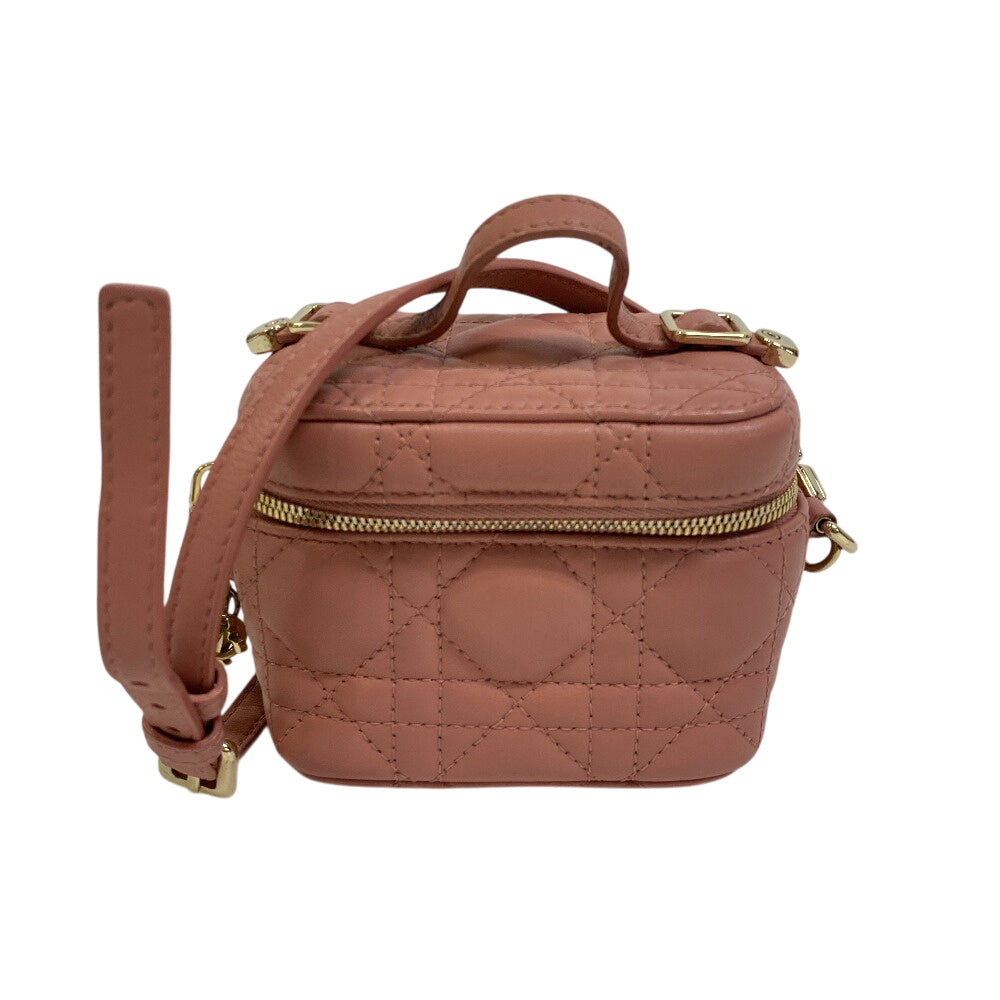 Dior Christian Shoulder Bag Way Pouch Cannage Shoulder Leather Pink