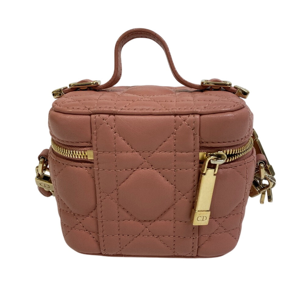 Dior Christian Shoulder Bag Way Pouch Cannage Shoulder Leather Pink