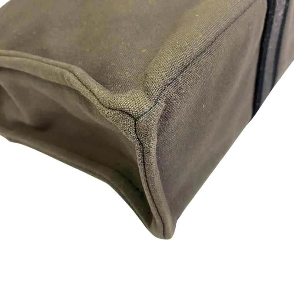 Hermes Tote Bag Cotton Khaki Tote Baga4 Fool Toe Green