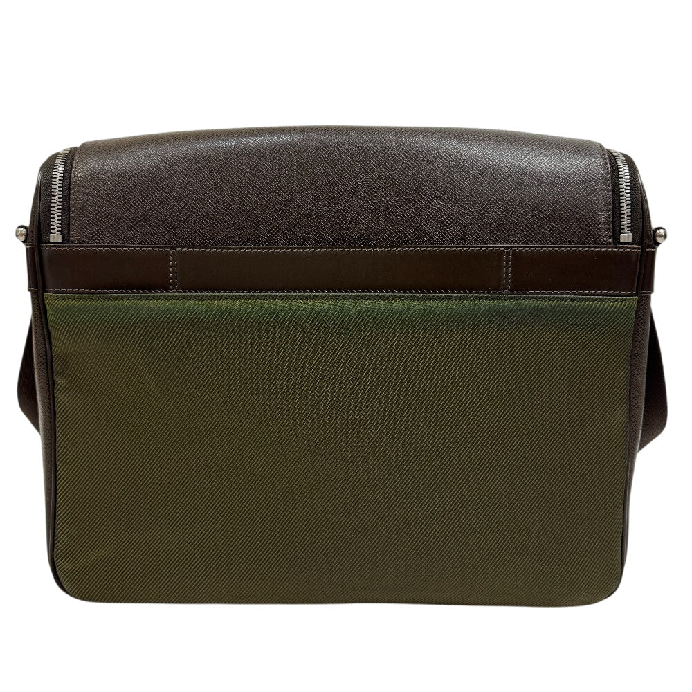 Louis Vuitton M30868 Taiga Thai meal Leather Nylon Green Khaki Shoulder Bag