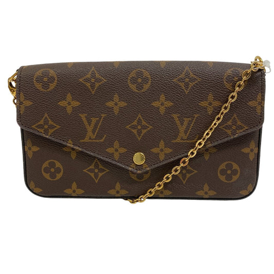 Louis Vuitton Pochette M81896 Pochette Felice Monogram Leather Black Clutch Bag