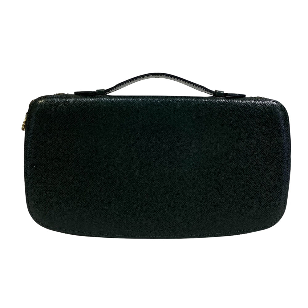 Louis Vuitton Long Purse M30654 organizer Taiga Leather Green Wallet Case