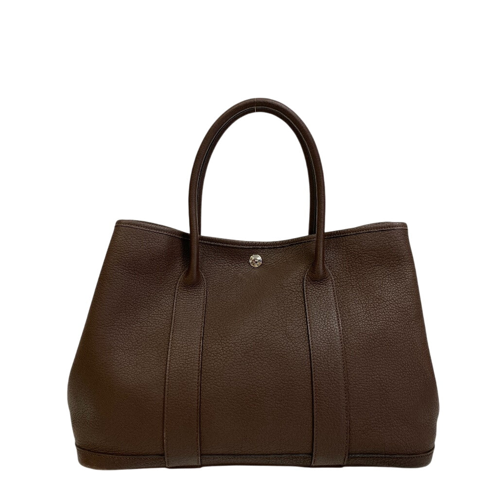 Hermes Tote Bag Negonda Garden Party Mm Women Leather Brown