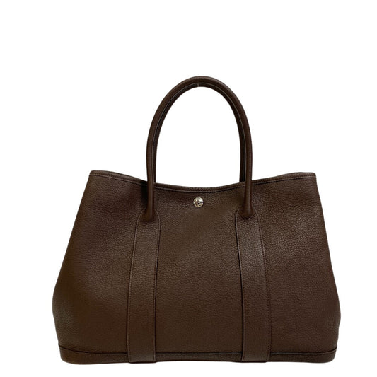 Hermes Tote Bag Negonda Garden Party Mm Women Leather Brown