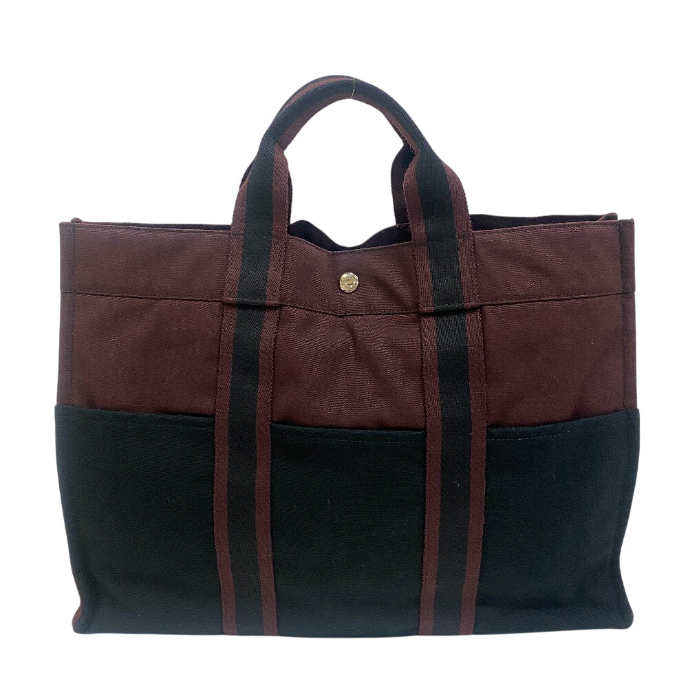 Hermes Tote Bag Cotton Wine Tote Bag By Color Canvas Red