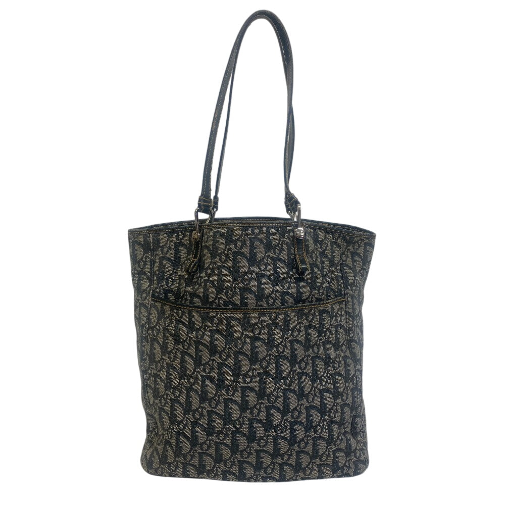 Dior Christian Tote Bag Navy Shouldertote Bag Trotter Canvas Shoulder Bag