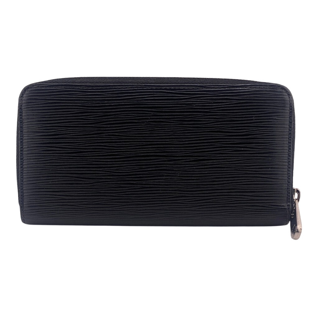 Louis Vuitton Long Purse M61857 Zip Around Leather Black Wallet Case