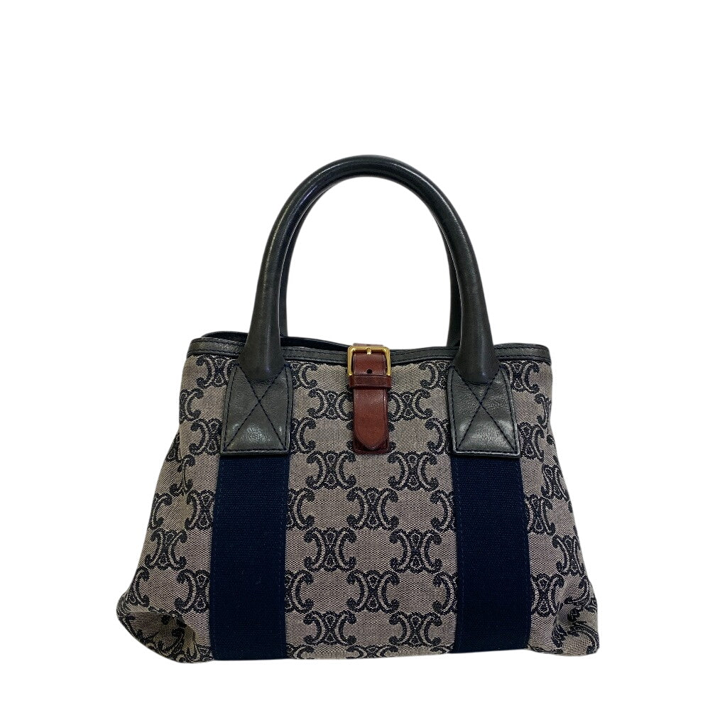 Triomphe Macadam Pattern Women Leather Black Travel Bag