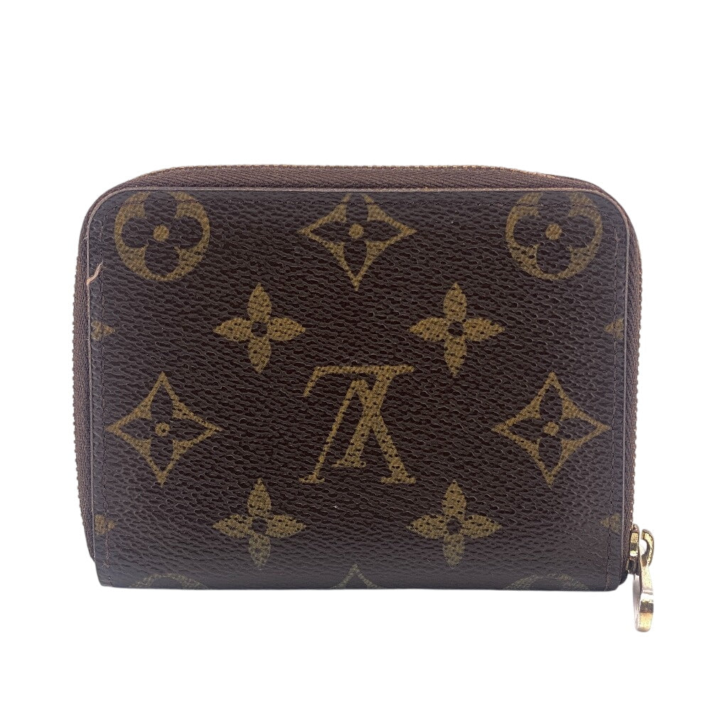 Louis Vuitton Coin M60067 Round zip Monogram Leather Brown Handbag