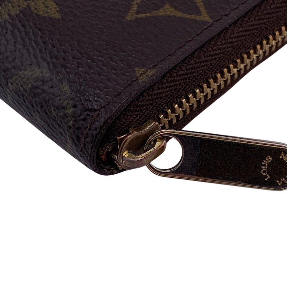 Louis Vuitton Coin M60067 Round zip Monogram Leather Brown Handbag