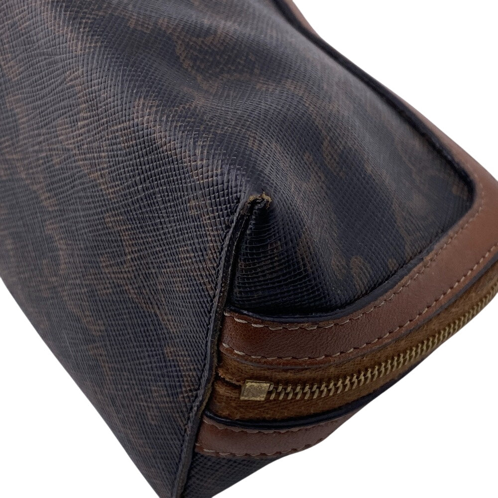Pouch Macadam Pattern Women Handbag Leather Brown Travel Bag