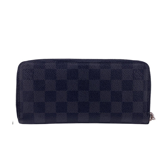 Louis Vuitton Long Purse N63095 Damier Grafitto Canvas Black Wallet Case Z0013186