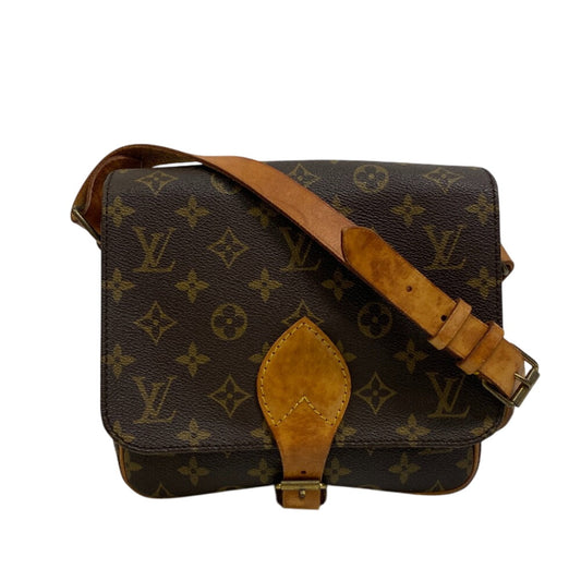 Louis Vuitton M51253 CartouchiereMM Monogram Leather Brown Shoulder Bag