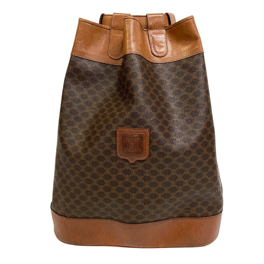 Backpack Light Macadam Pattern Handbag Leather Brown