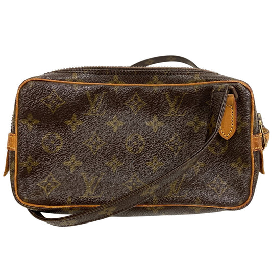 Louis Vuitton M51828 Marley Bandouliere Pochette Monogram Leather Canvas Brown Shoulder Bag