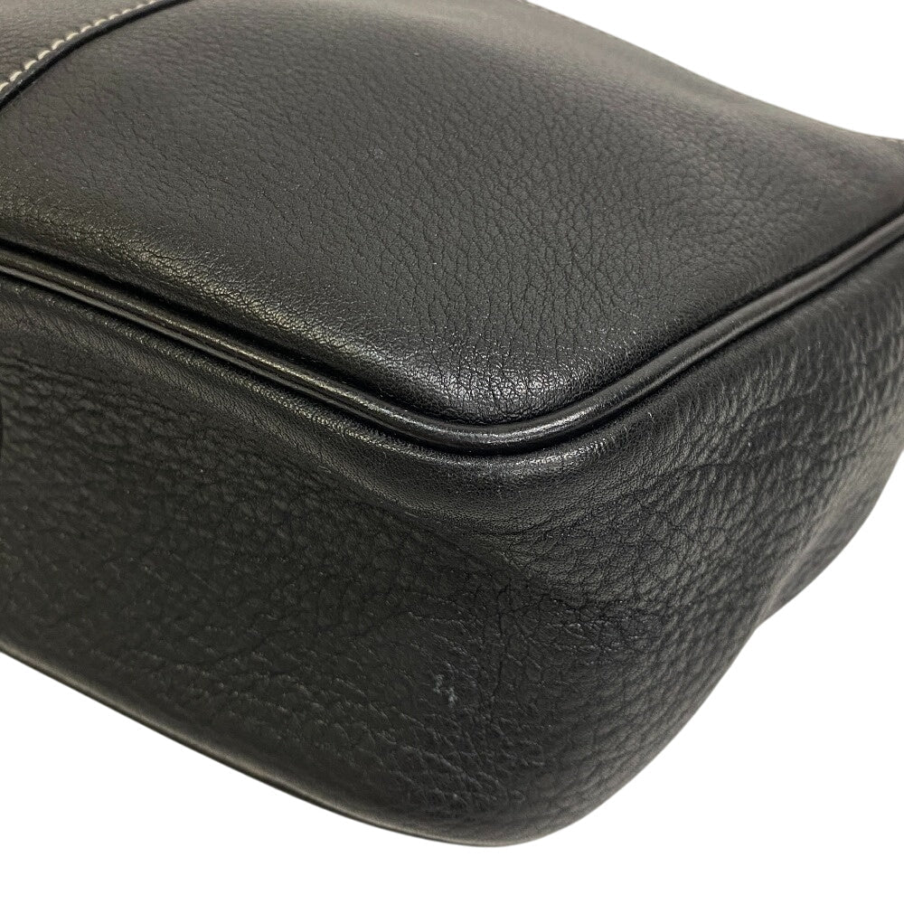 Burberrys Shoulder Bag Nova Check Leather Black