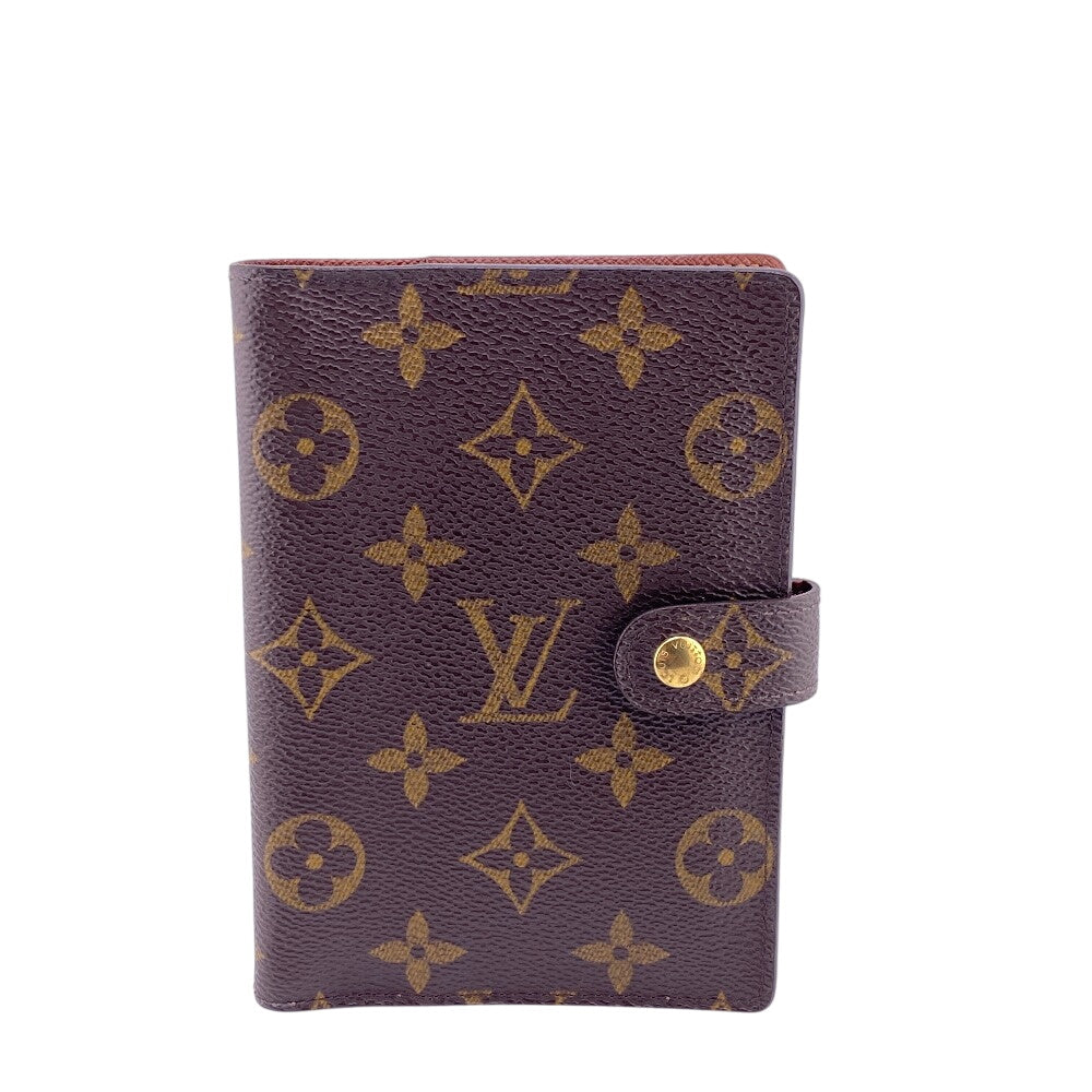 Louis Vuitton Notebook cover R20005 Agenda PM Monogram Leather Brown Handbag