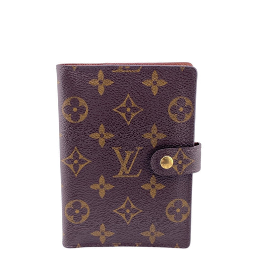 Louis Vuitton Notebook cover R20005 Agenda PM Monogram Leather Brown Handbag