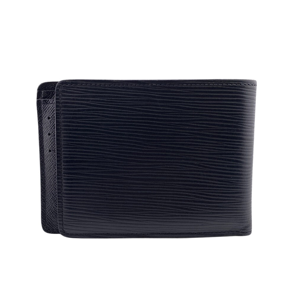Louis Vuitton Bifold M60662 Epi Portefeuille Multripru Leather Black Wallet Case