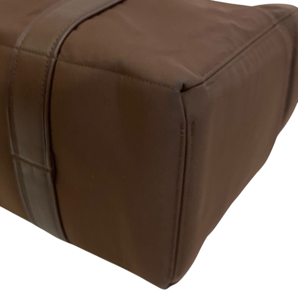 Hermes Handbag Akapu Luco Mm Nylon Brown Travel Bag