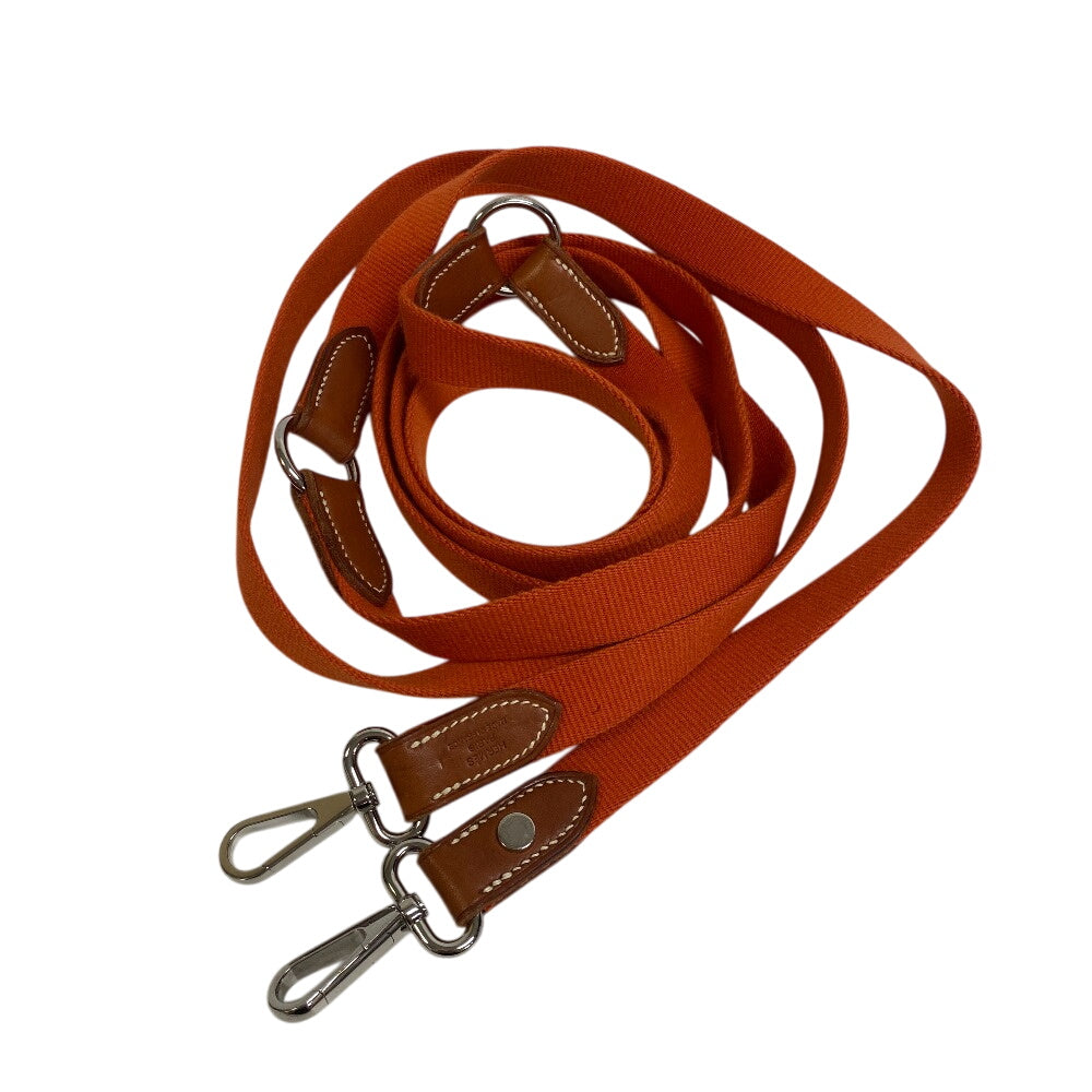 Hermes Other Accessories Fabric Cross Body Crossbody Bag Leather Orange