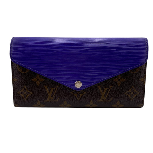 Louis Vuitton Long Purse M6049G epi Portefeuille Monogram Leather Brown Wallet Case