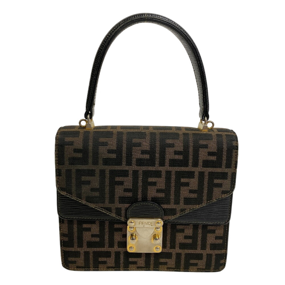Fendi Handbag Zucca Canvas Brown Travel Bag Z0013596