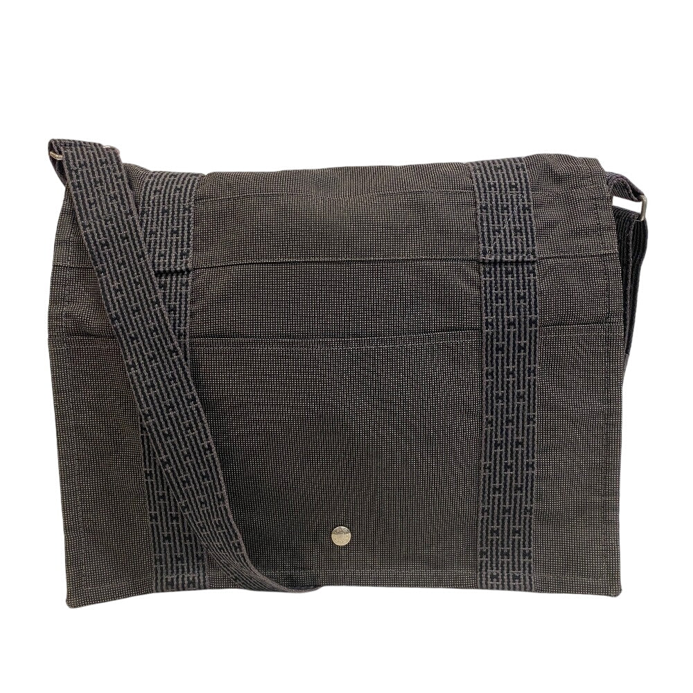 Hermes Shoulder Bag Her Line Bassus Mm Canvas Gray