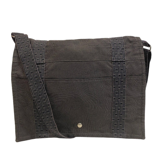 Hermes Shoulder Bag Her Line Bassus Mm Canvas Gray