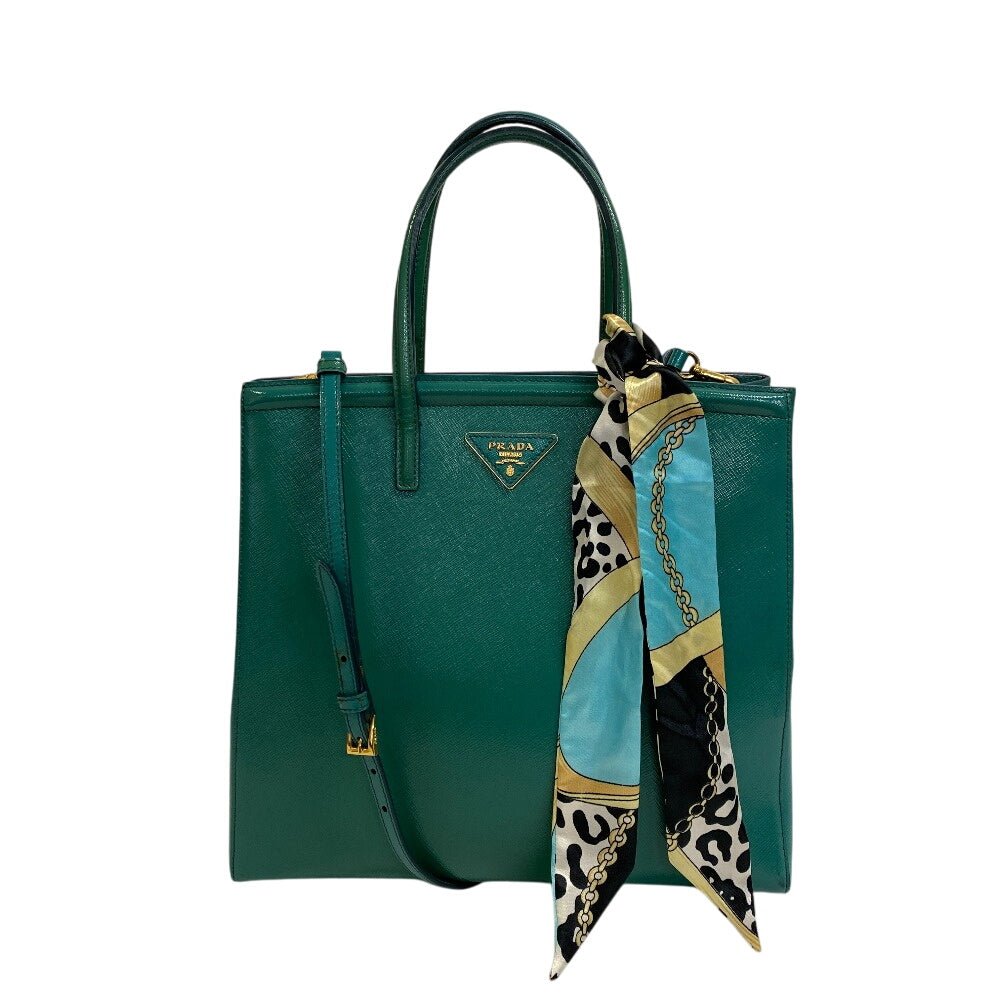 Safiano Vernis Leather Green Travel Bag