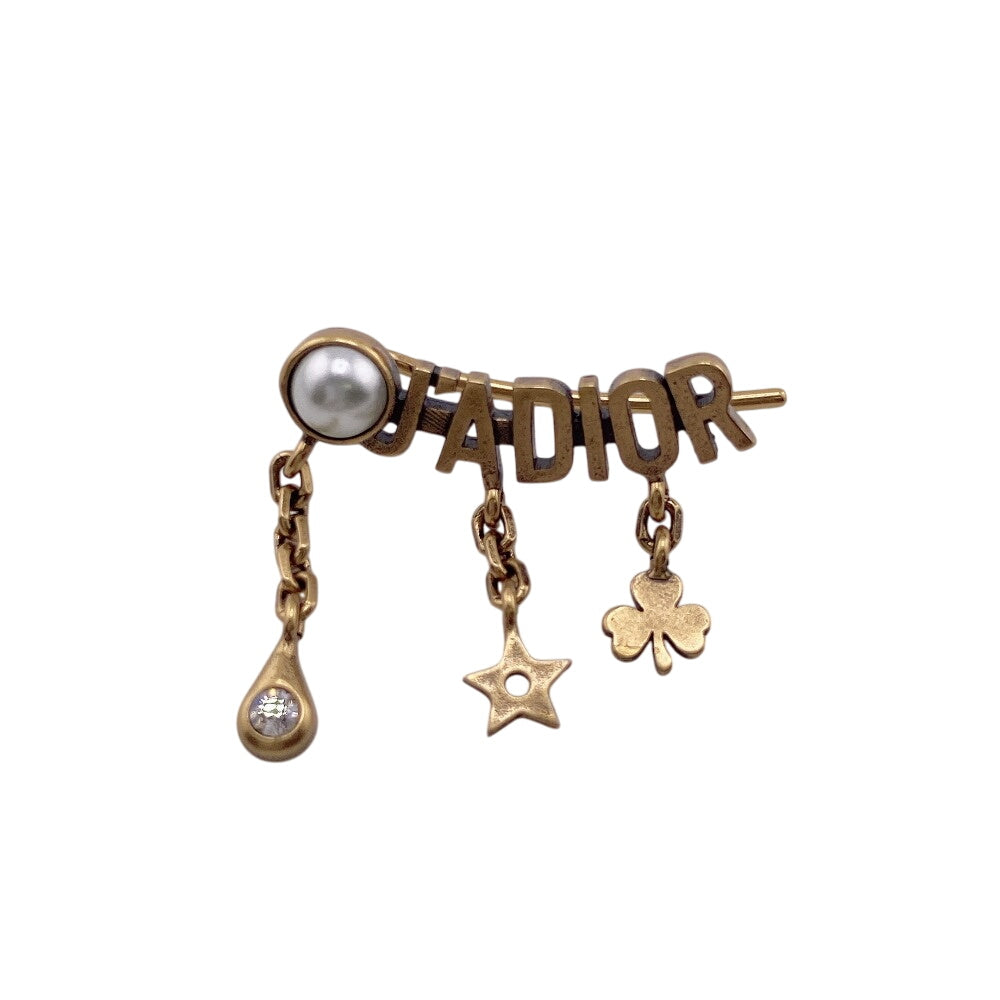 Dior Christian Pierce Plated, Faux Pearl Ja Handbag Gold Travel Bag