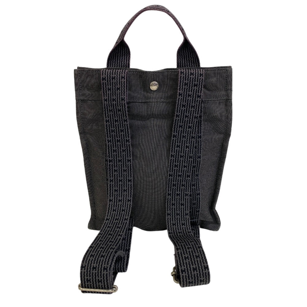 Hermes Backpack Her Line Sac Dospm Canvas Black