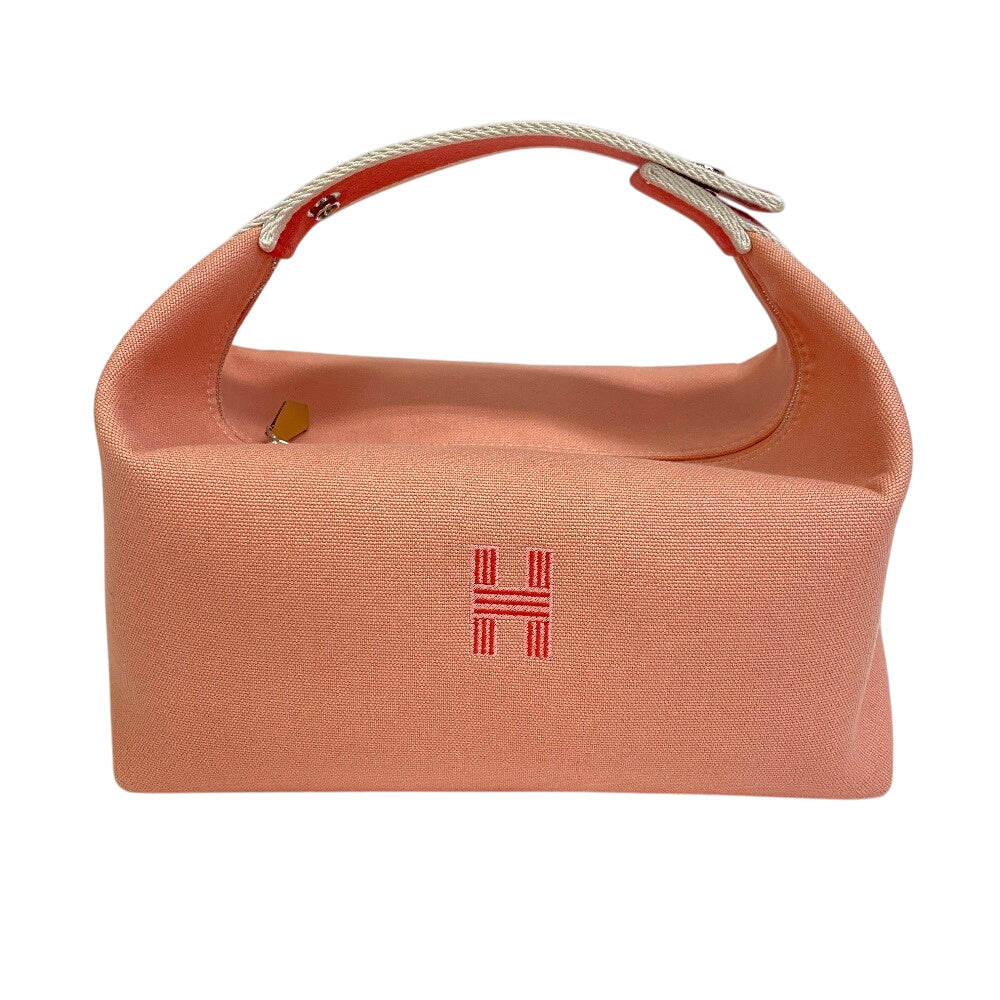 Hermes Handbag Bride Canvas Black Pink Travel Bag
