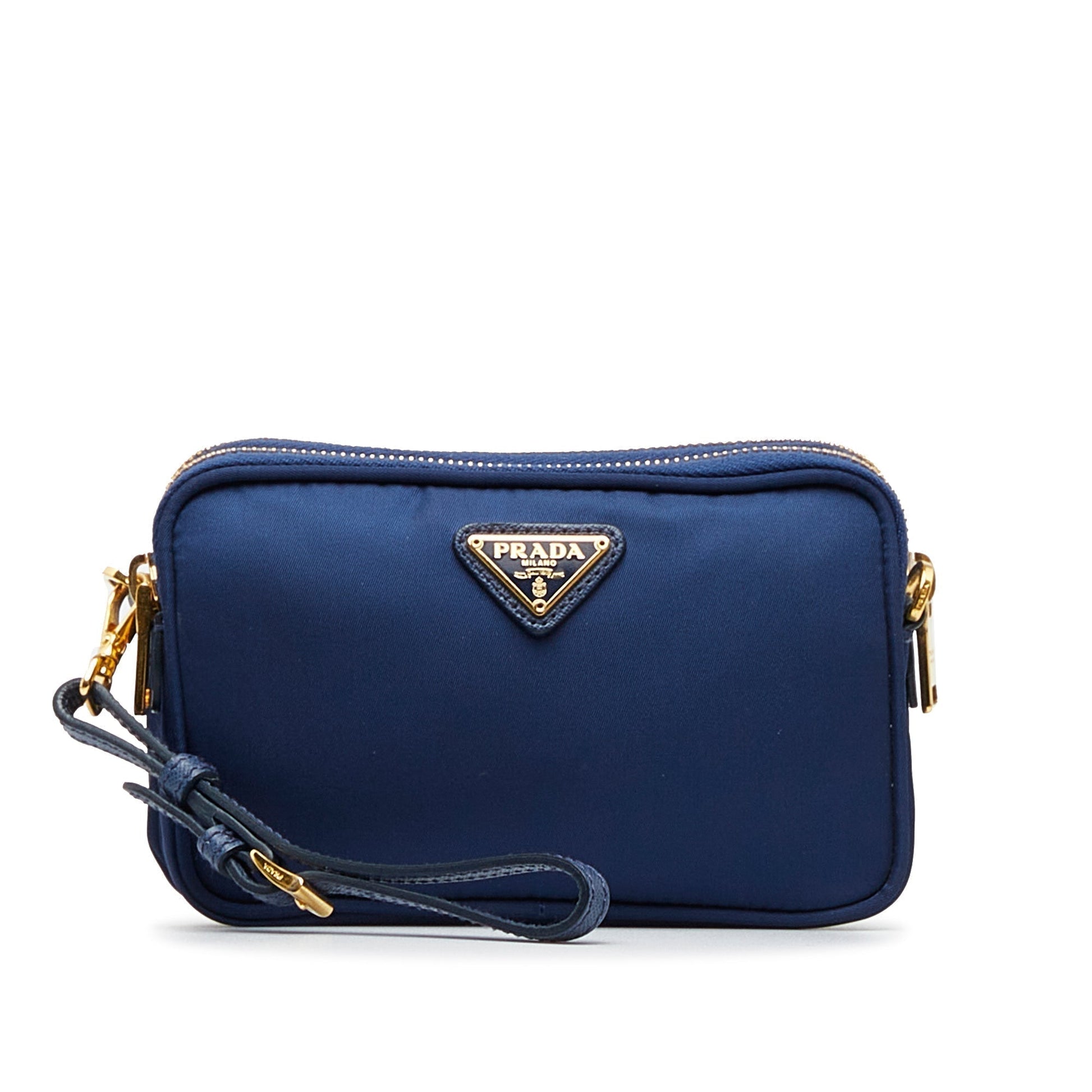 Prada Prada Tessuto Crossbody Bag Blue Nylon Canvas 1