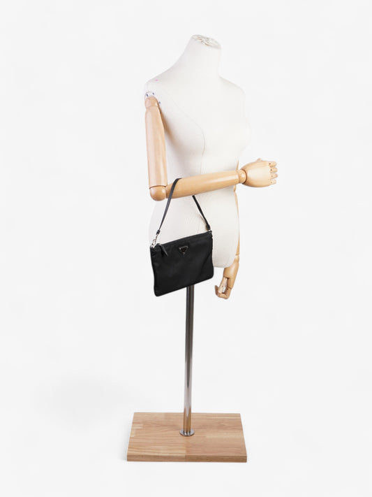 Prada Triangle Shoulder Bag Re Nylon Black