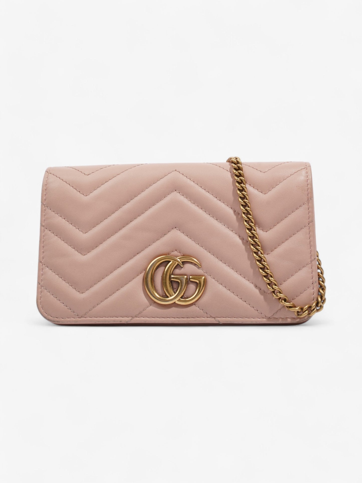Gucci Marmont Calfskin Crossbody Bag Leather Pink