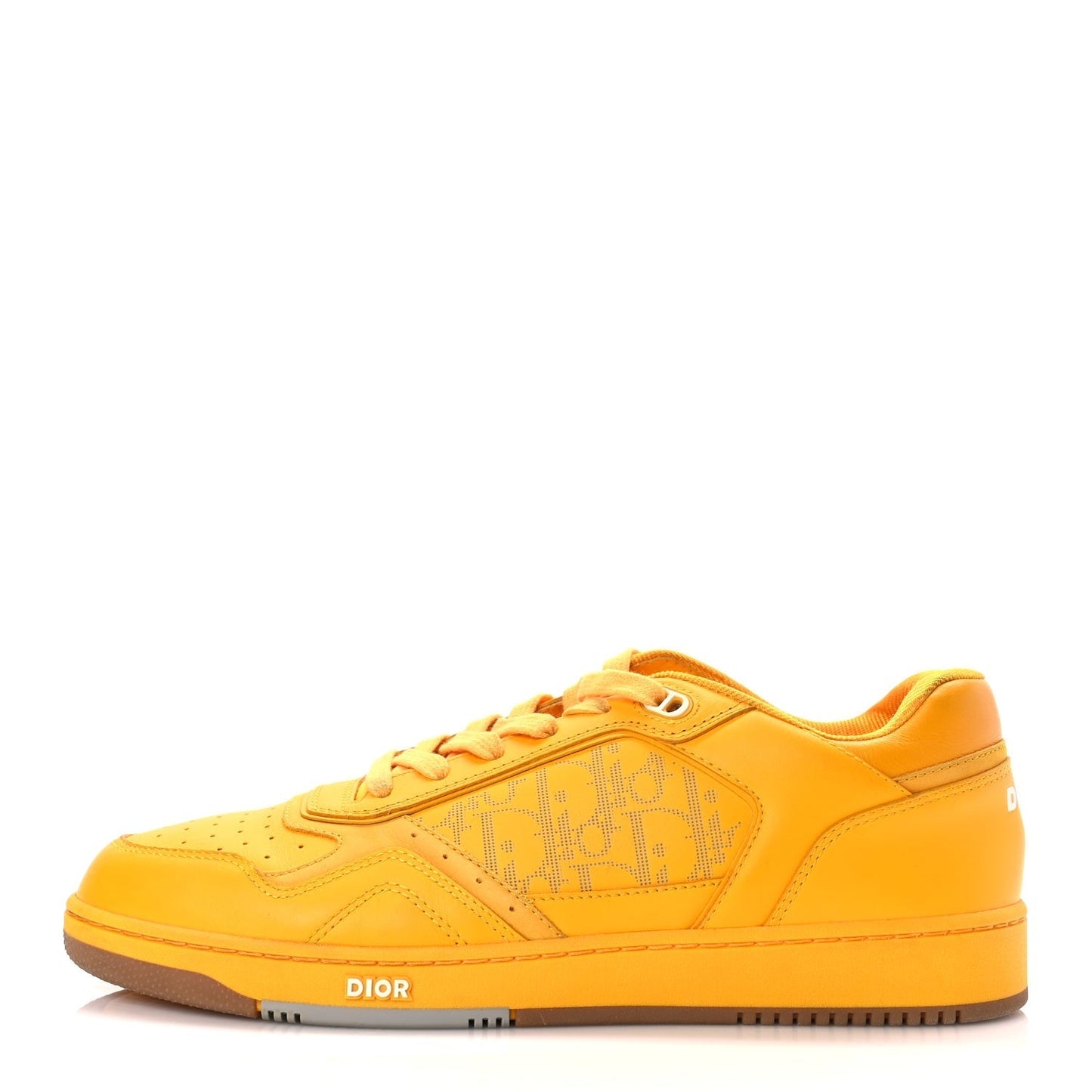 Dior Shoe Christian Smooth Calfskin Oblique Galaxy Mens B27 Leather Yellow Shoes