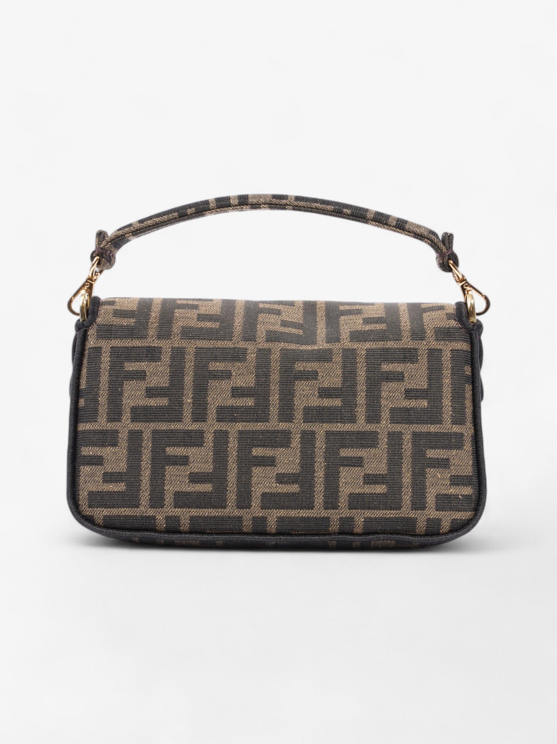 Fendi Baguette Tobacco Fabric Crossbody Bag Brown Mini Shoulder Bag